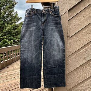 RARE EUC David Kahn Rigid Dark Wash Capri Jeans